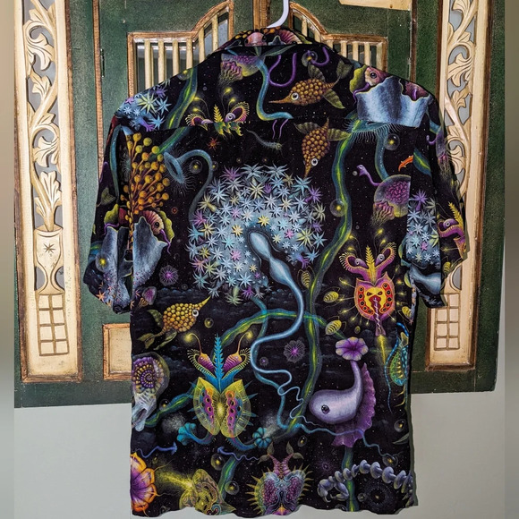 R.S. CONNETT SS Button-Down Shirt, Black, Size S - Picture 5 of 7